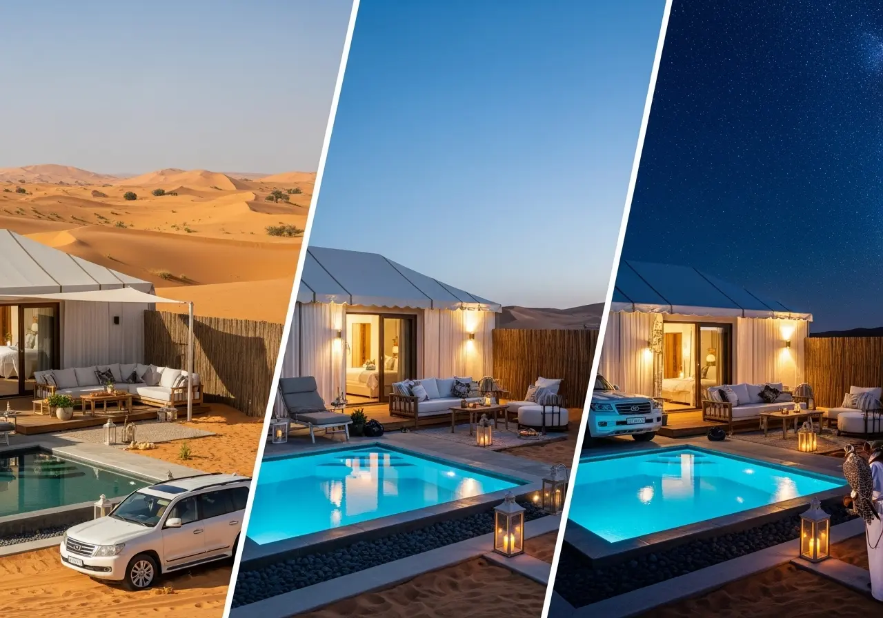 Read more about the article From Embers to Empires: The Astonishing Evolution of Desert Safari Camps