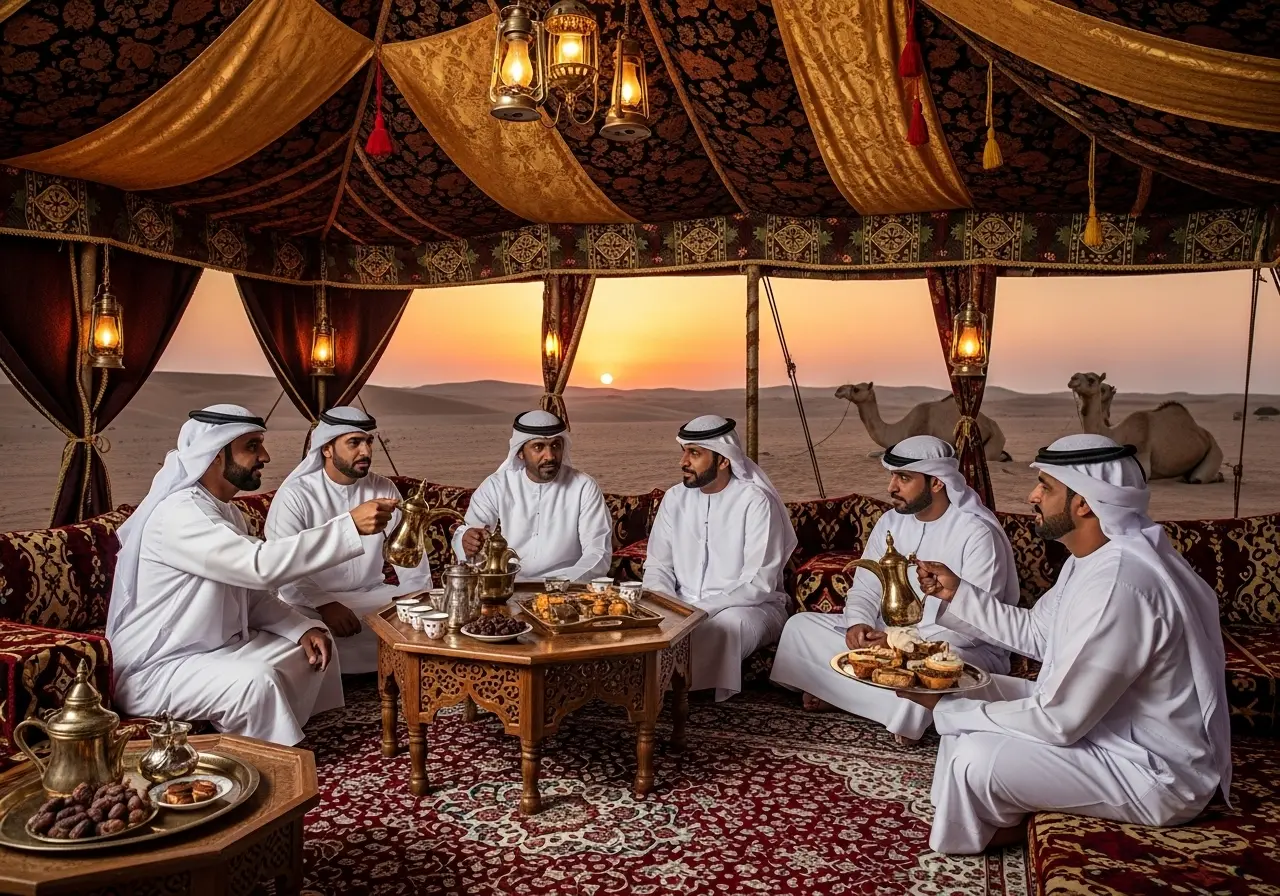 Read more about the article The Gilded Welcome: A Journey into the Heart of Emirati Hospitality in the Desert
