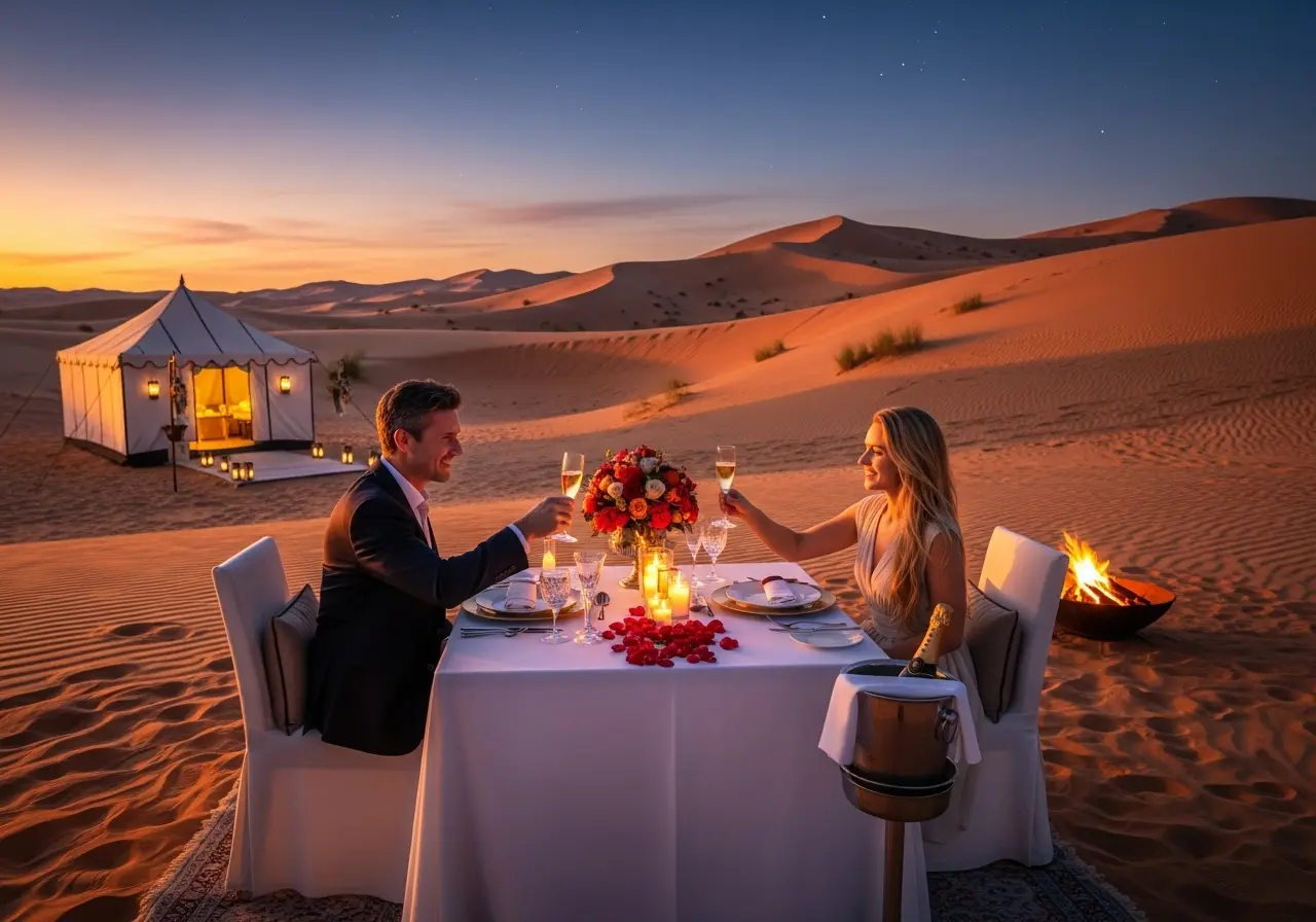 Read more about the article A Canvas of Gold: Crafting Your Perfect Desert Anniversary