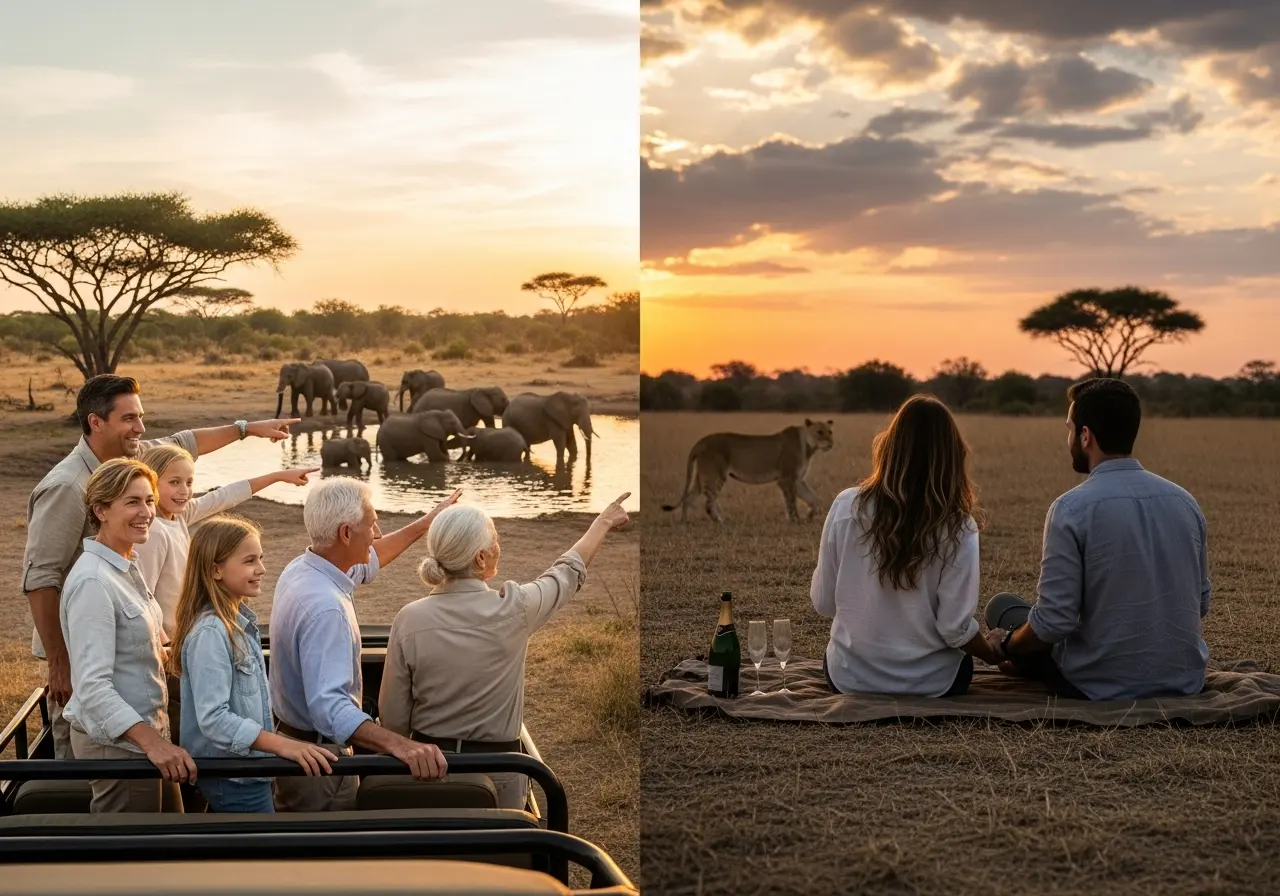 Read more about the article A Tale of Two Journeys: The Great Family vs Couples Safari Choice