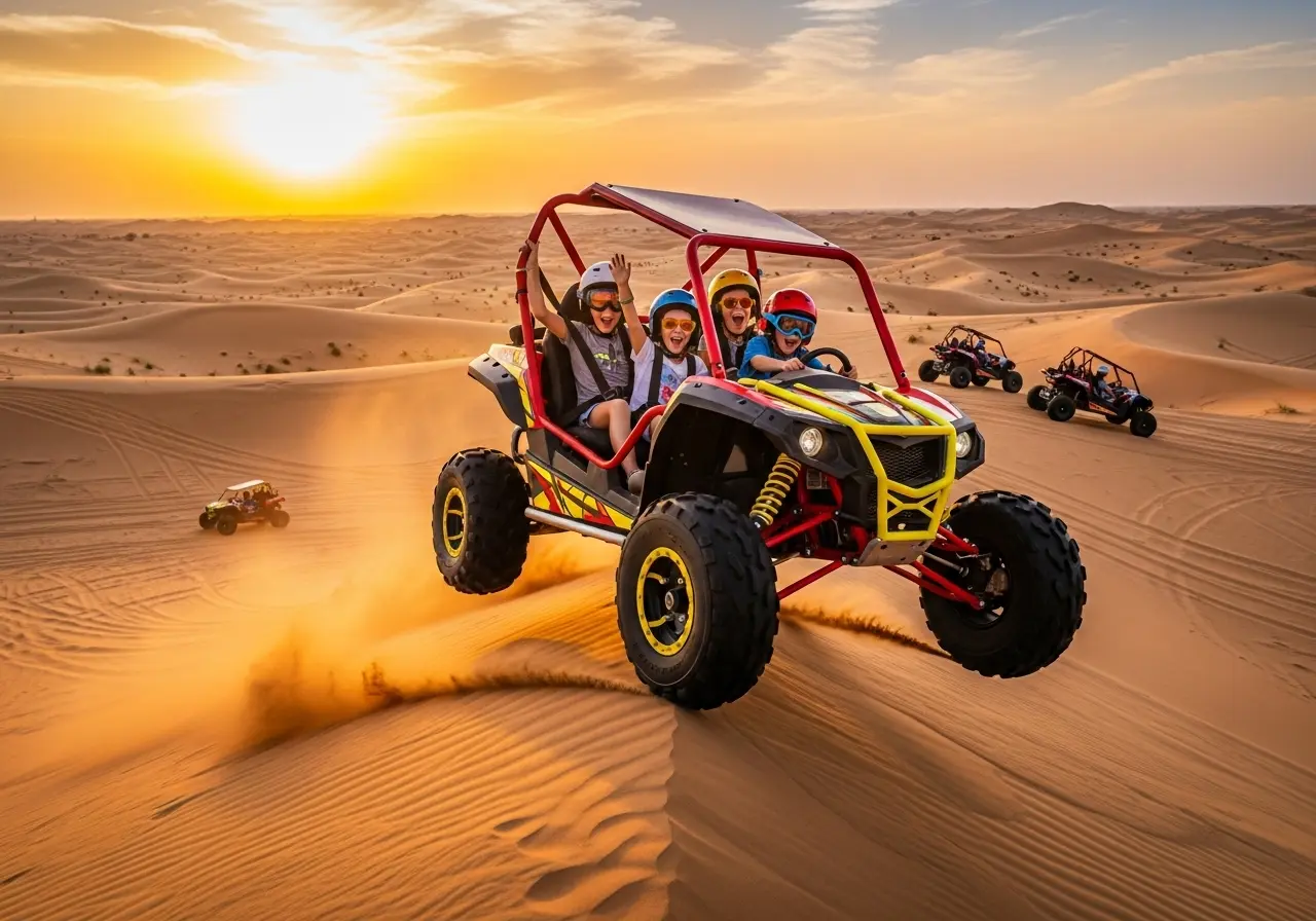 Read more about the article A Caravan of Joy: Your Journey into the Heart of Dune Bashing for Kids in Dubai