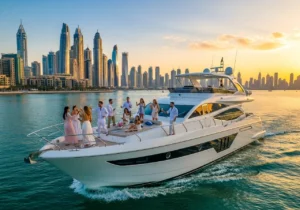 Read more about the article A Voyage Through a Forest of Light: The World of Private Yacht Rental in Dubai Marina