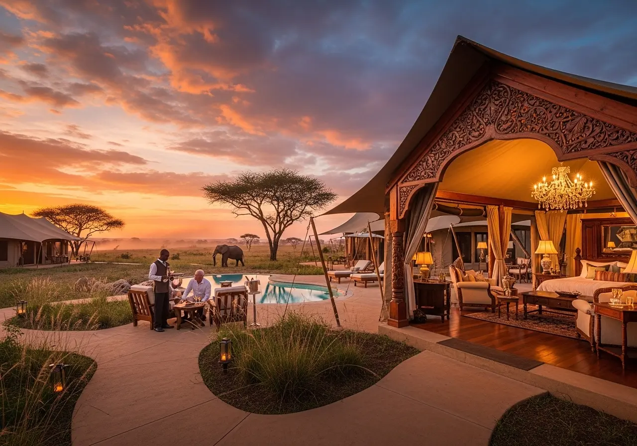 You are currently viewing An Evening of Gilded Sands: A Journey into the Most Luxurious Safari Option