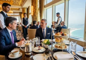 Read more about the article A Symphony of Gold and Sky: The World of the VIP Burj Al Arab Afternoon Tea