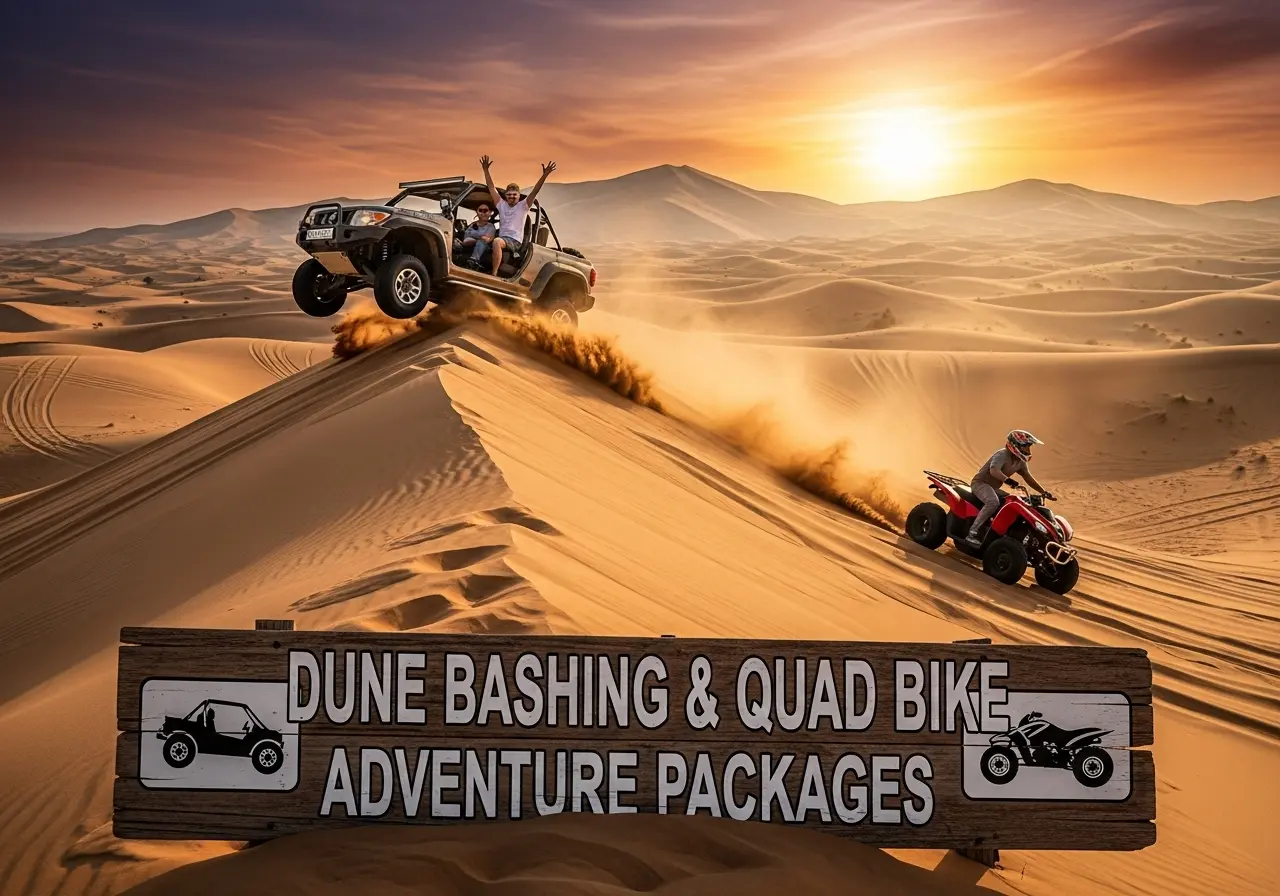 Read more about the article Forging Your Desert Saga: A Journey into Dune Bashing and Quad Bike Adventure Packages