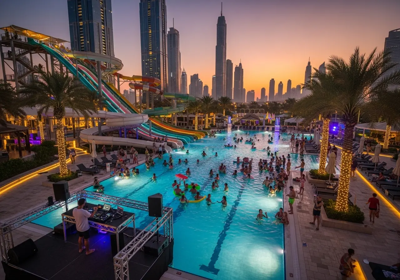Read more about the article Dubai After Dark: The Ultimate Guide to Dubai Water Park Evening Events