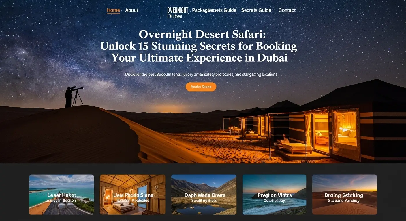 Read more about the article Overnight Desert Safari: 15 Stunning Secrets to Your Perfect Bedouin Tent Stay