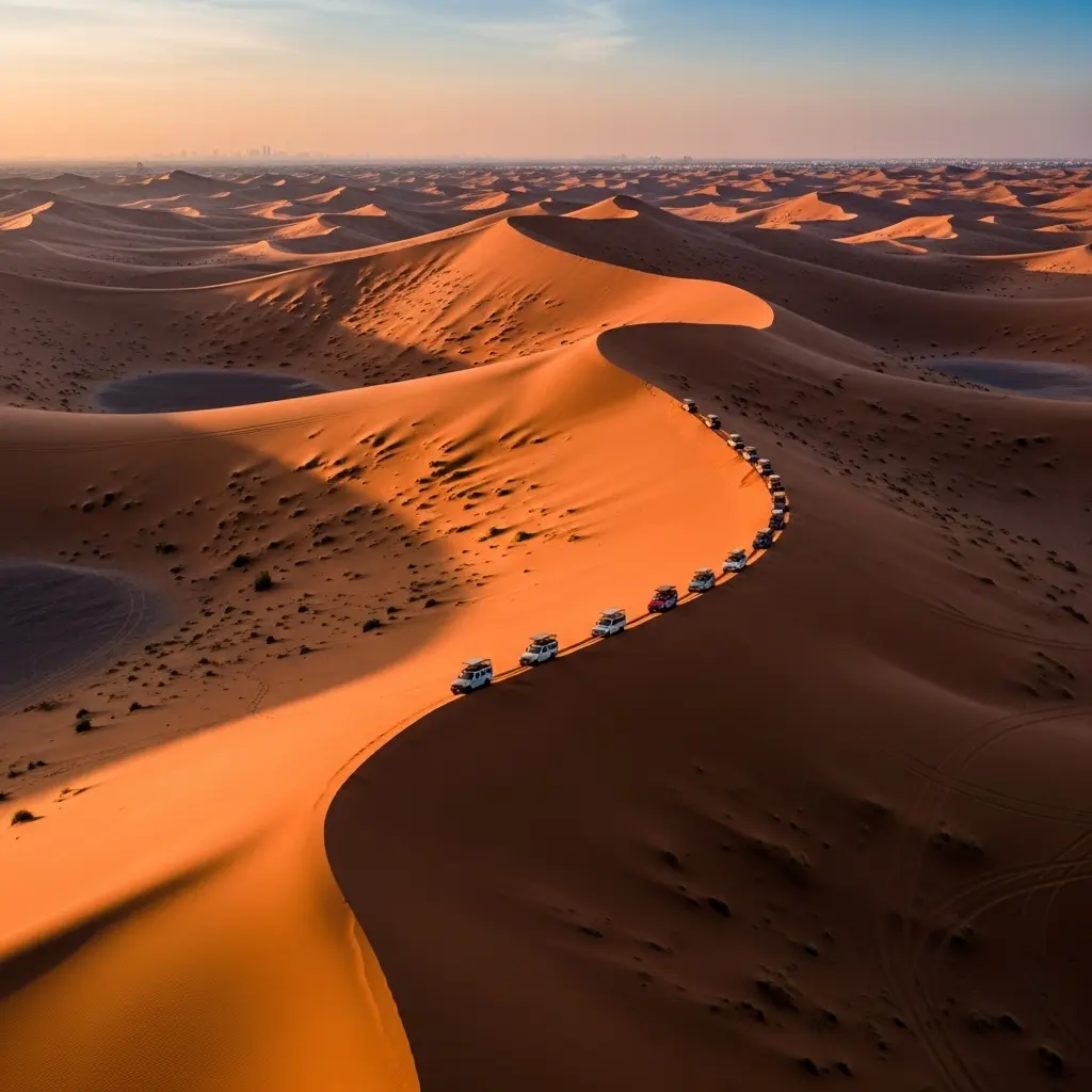 Read more about the article The Ultimate Journey Over Dubai Rust-Colored Dunes