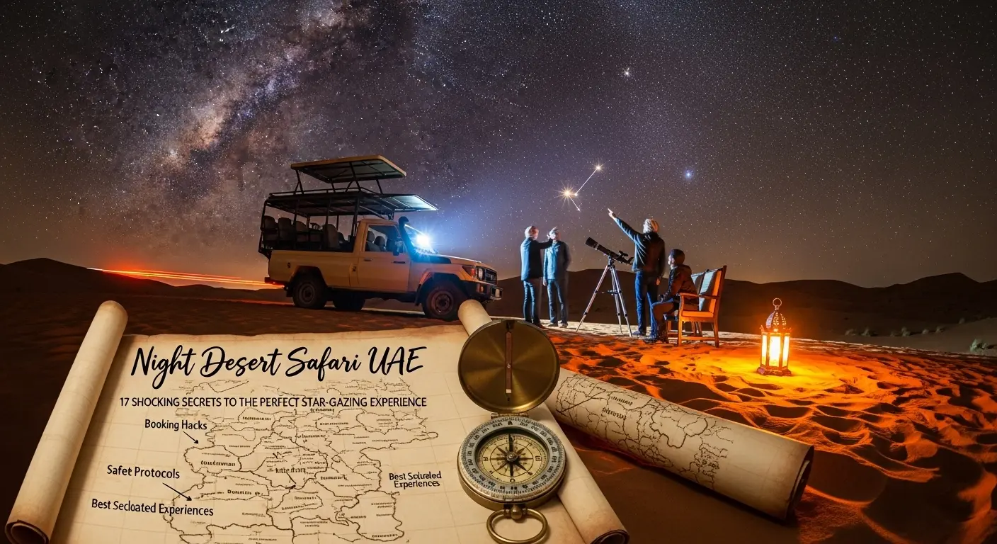 Read more about the article Night Desert Safari UAE: 17 Shocking Secrets to Booking the Perfect Star-Gazing Adventure
