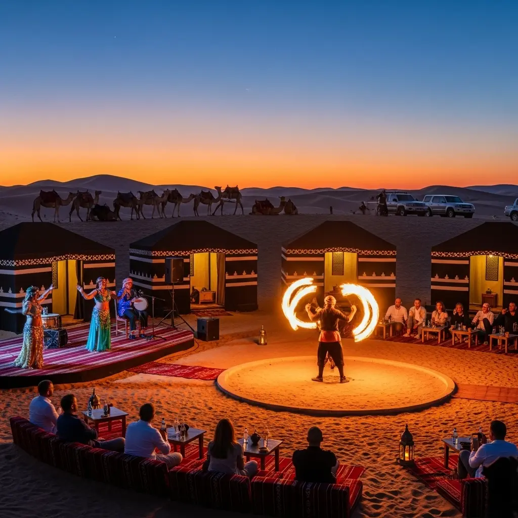 Read more about the article Desert Safari Fire Shows 13 Secrets for an Electrifying Dubai Night