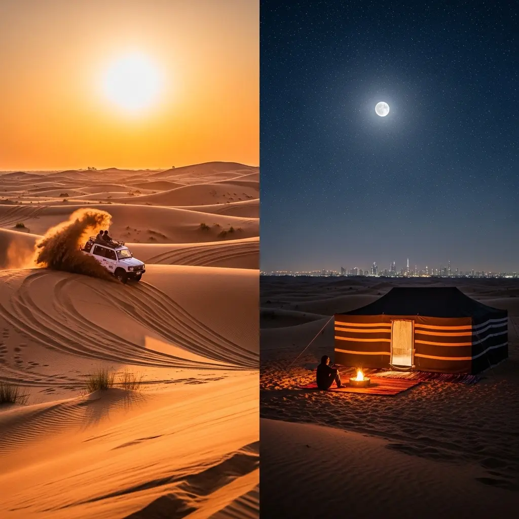 Read more about the article From Heart-Racing Dunes to Peaceful Desert Nights in Dubai