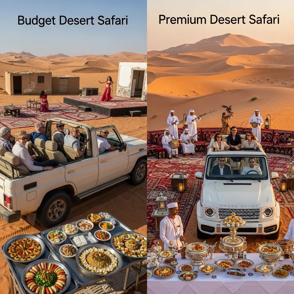 Read more about the article Budget vs Premium Desert Safari 9 Surprising Differences You Must Know
