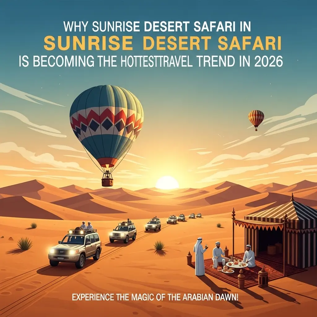 Read more about the article Dubai Sunrise Desert Safari: 7 Reasons It Is the Most Captivating Adventure in 2026